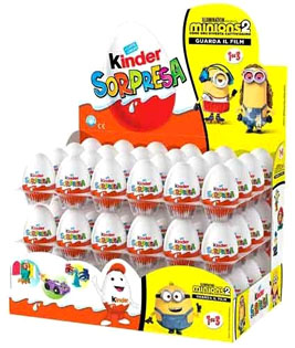 KINDER SORPRESA MINIONS 72PZ