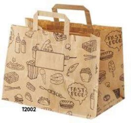 SHOPPER TAKE AWAY 32X21X27CM X 50PZ