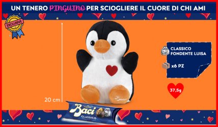 PERUGINA 20, 00 BACI PELUCHE PINGUIN G37, 5
