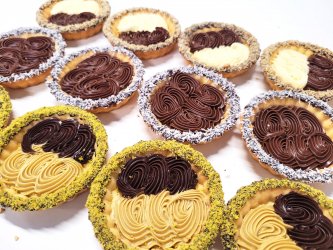 CROSTATINE CREME (12PZ) BAKE IT GIANDUIA PISTACCHIO LATTE/FOND.