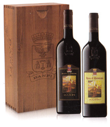 CASSETTA 2 BOTTIGLIE A/VF2025 BANFI 1 BRUNELLO 1 ROSSO DI MONTALCINO