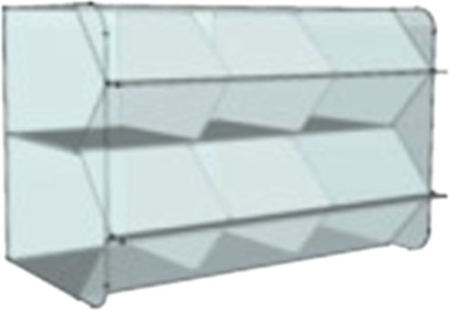 ESPOSITORE 6 BUCHE METACRILATO