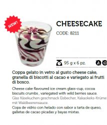COPPA GELATO VETRO CHEESE CAKE EFFE