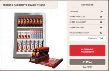 FERRERO PACCHETTO SNACK X138PZ