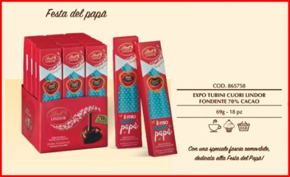 LINDT TUBINO FESTA PAPA'CUORI FOND