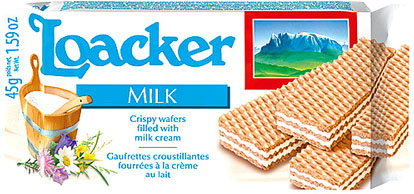 WAFER MILK LATTE G.45X25PZ.LOACKER