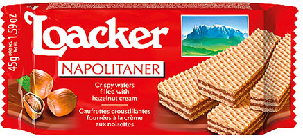 WAFER NAPOLITANER G.45X25PZ.LOACKER