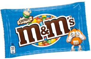 M&M BOX 24PZ. CRISPY BLU MARS