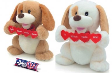 CAGNOLINO PELUCHE C/TUBO BACI G37, 5