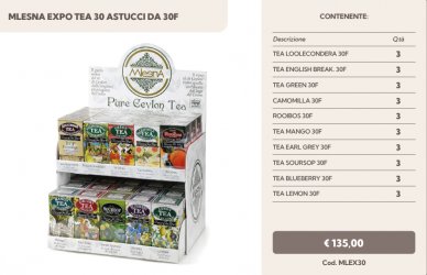 MLESNA EXPO TEA 30 ASTUCCI DA 30F