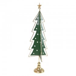 ALBERO VERDE ORO METALLO H85CM