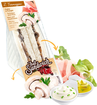 TRAMEZZINO COTTO FUNGHI G.140 PARTN