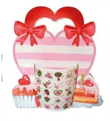 TAZZA CUORE PASTICCINI 17X17 PREMIE