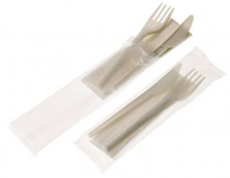 POSATE C/TOVAGLIOLO X50PZ CPLA COMPOSTABILE