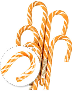 CANDY CANES 50PZX15G ARANCIO ROSS