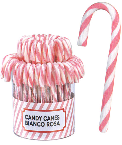 CANDY CANES 50PZX15G ROSA ROSSINIS