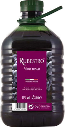 VINO ROSSO PET L.3 RUBESTRO